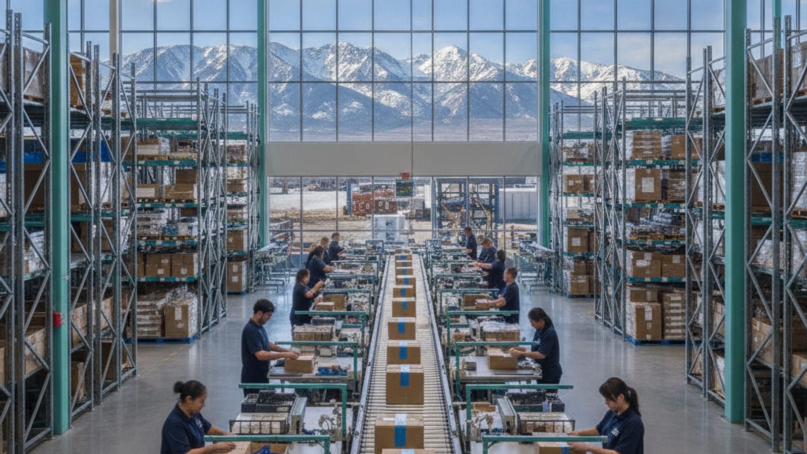 Productiv embedded operations team running kitting and assembly inside a client facility in Salt Lake City, Utah